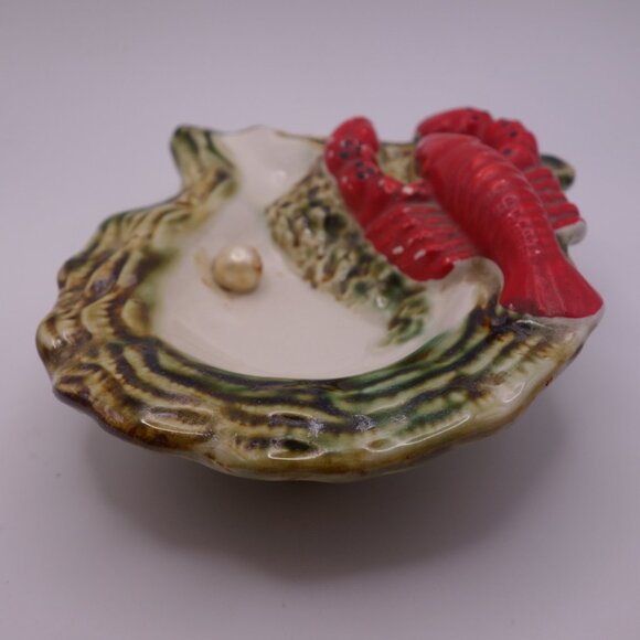 Japan Ceramic Lobster Faux Pearl Ash Tray - Picture 4 of 16